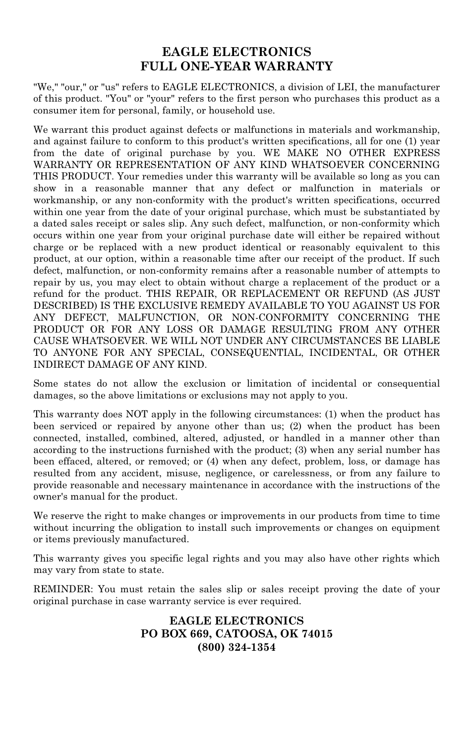 Eagle Electronics FISHEASY 2T User Manual | Page 65 / 68