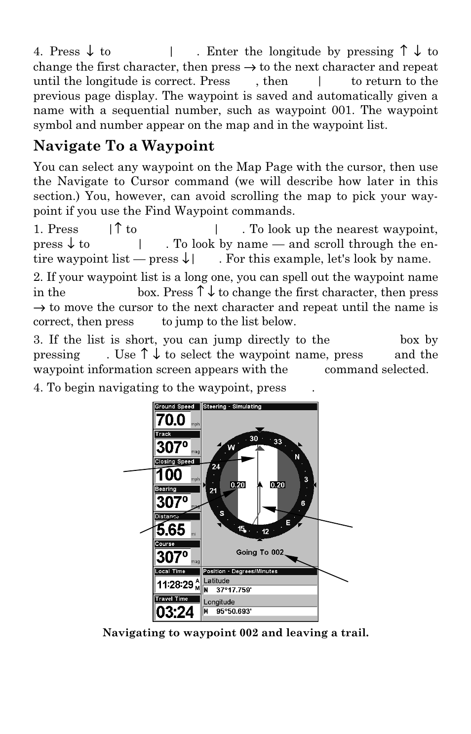 Navigate to a waypoint | Eagle Electronics FishElite User Manual | Page 115 / 196