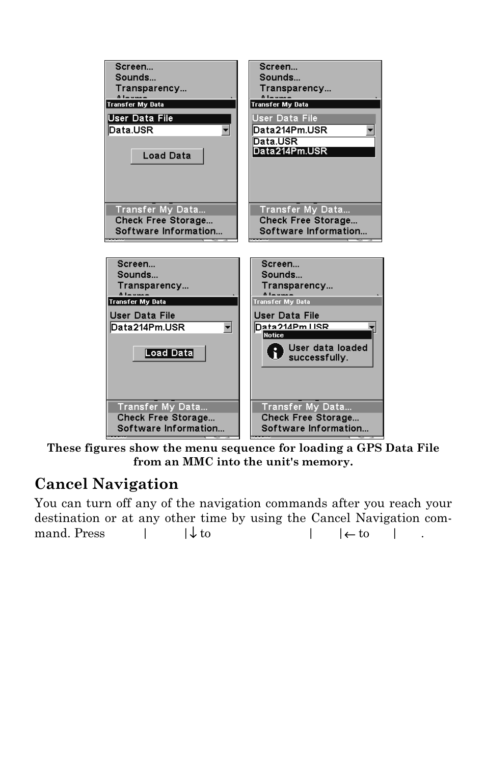 Cancel navigation | Eagle Electronics FishElite User Manual | Page 126 / 196