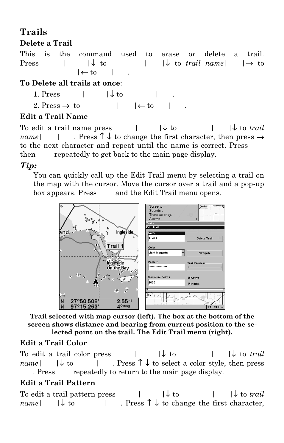 Trails | Eagle Electronics FishElite User Manual | Page 135 / 196