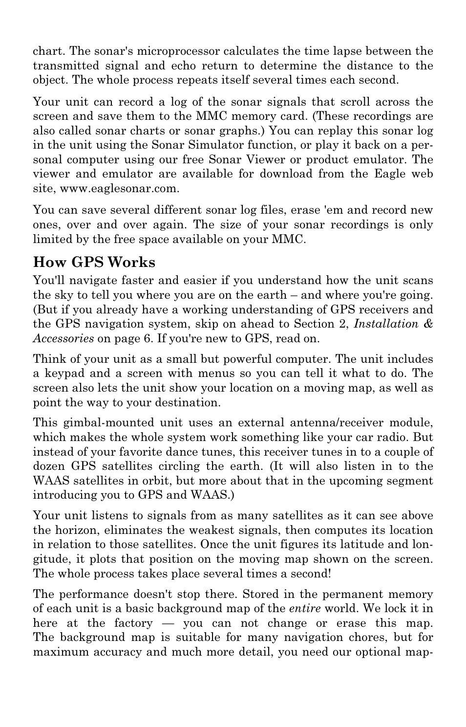 How gps works | Eagle Electronics FishElite User Manual | Page 14 / 196