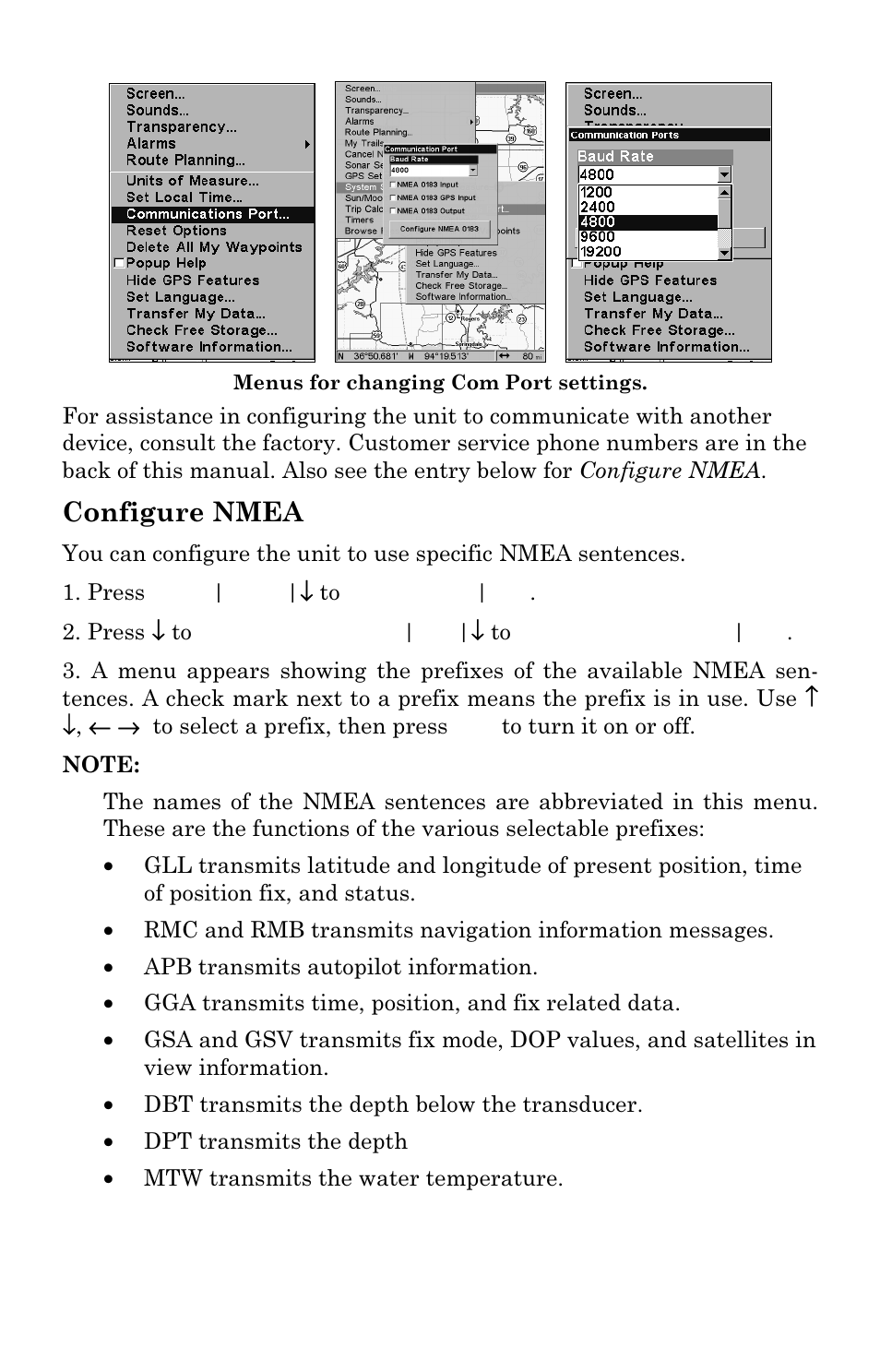 Configure nmea | Eagle Electronics FishElite User Manual | Page 141 / 196