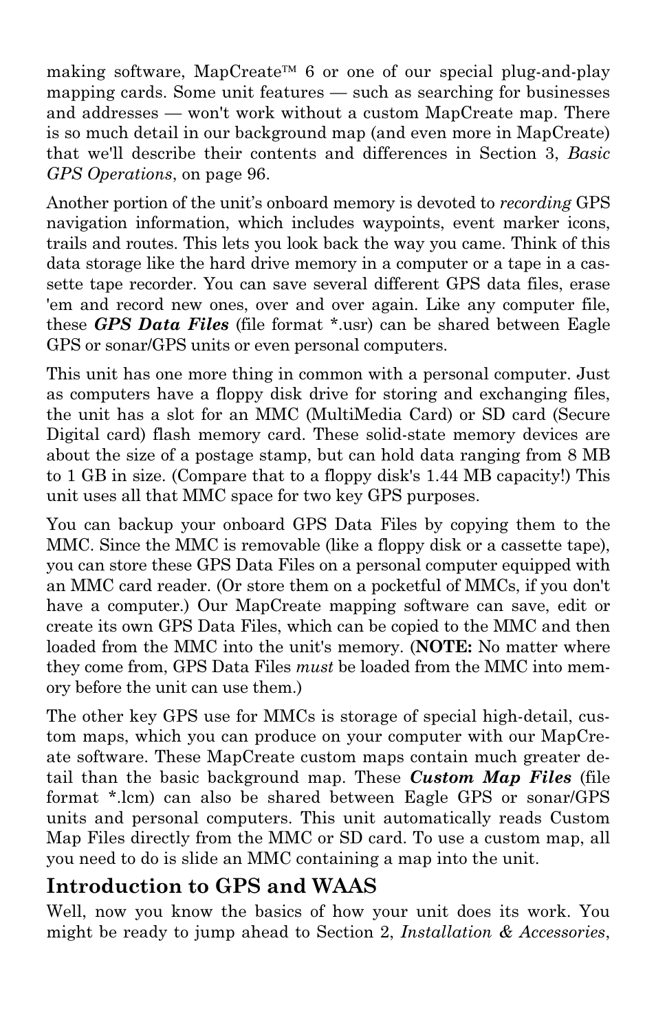 Introduction to gps and waas | Eagle Electronics FishElite User Manual | Page 15 / 196