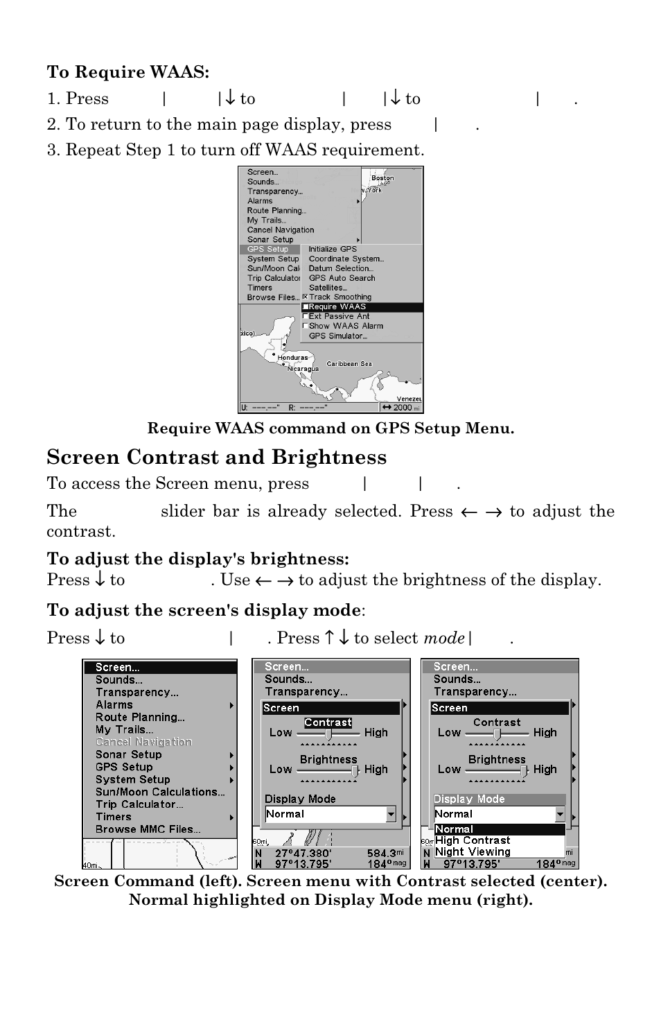 Screen contrast and brightness | Eagle Electronics FishElite User Manual | Page 161 / 196