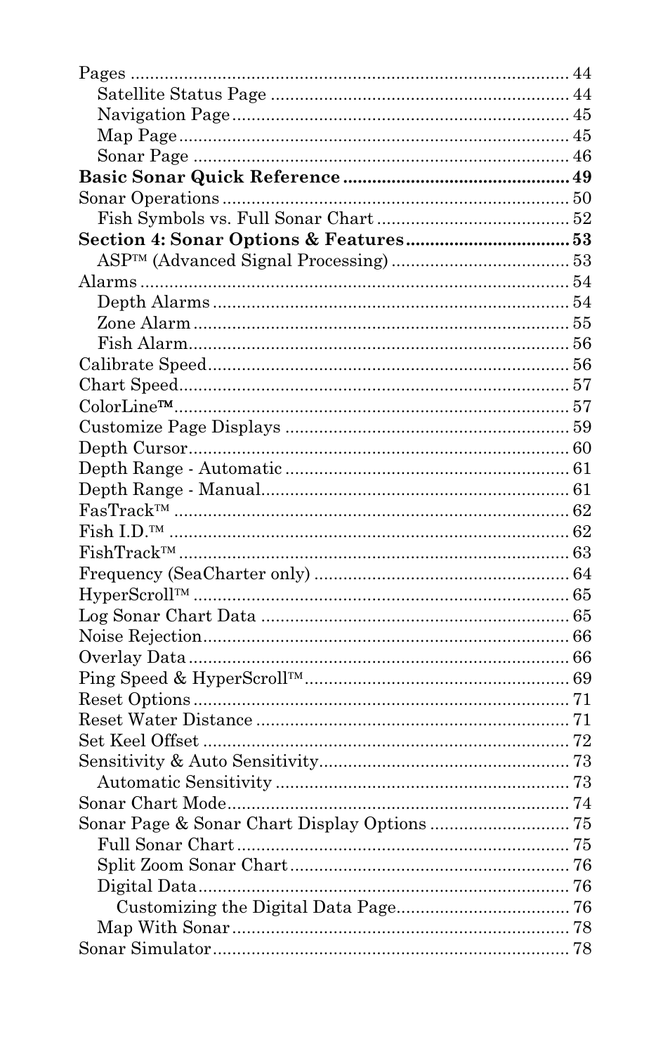 Eagle Electronics FishElite User Manual | Page 4 / 196