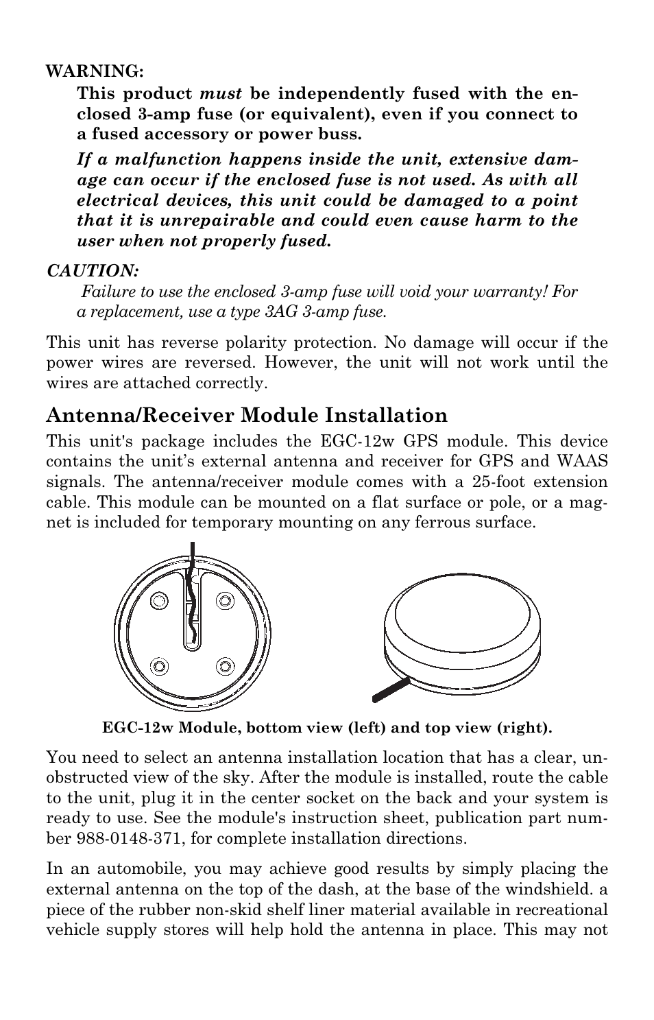 Antenna/receiver module installation | Eagle Electronics FishElite User Manual | Page 40 / 196