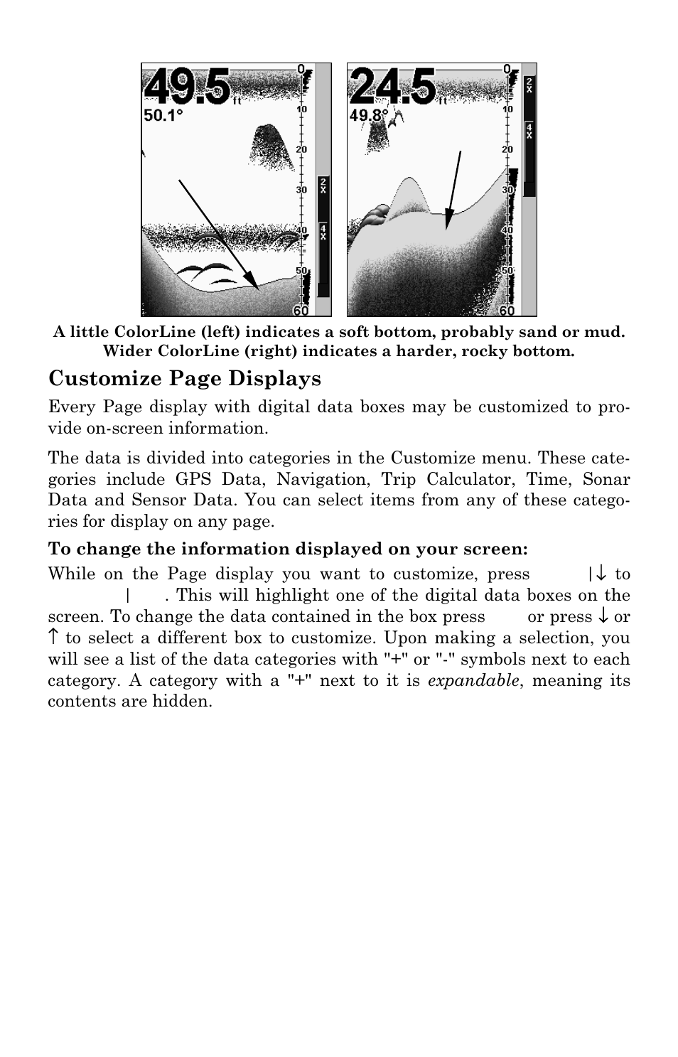 Customize page displays | Eagle Electronics FishElite User Manual | Page 67 / 196