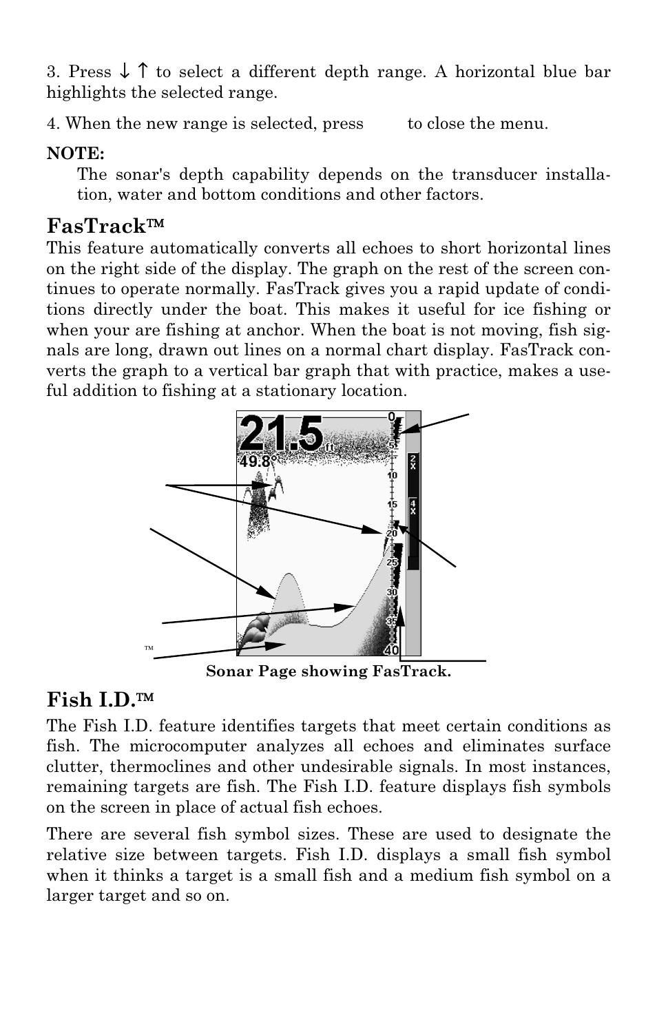 Fastrack, Fish i.d | Eagle Electronics FishElite User Manual | Page 70 / 196