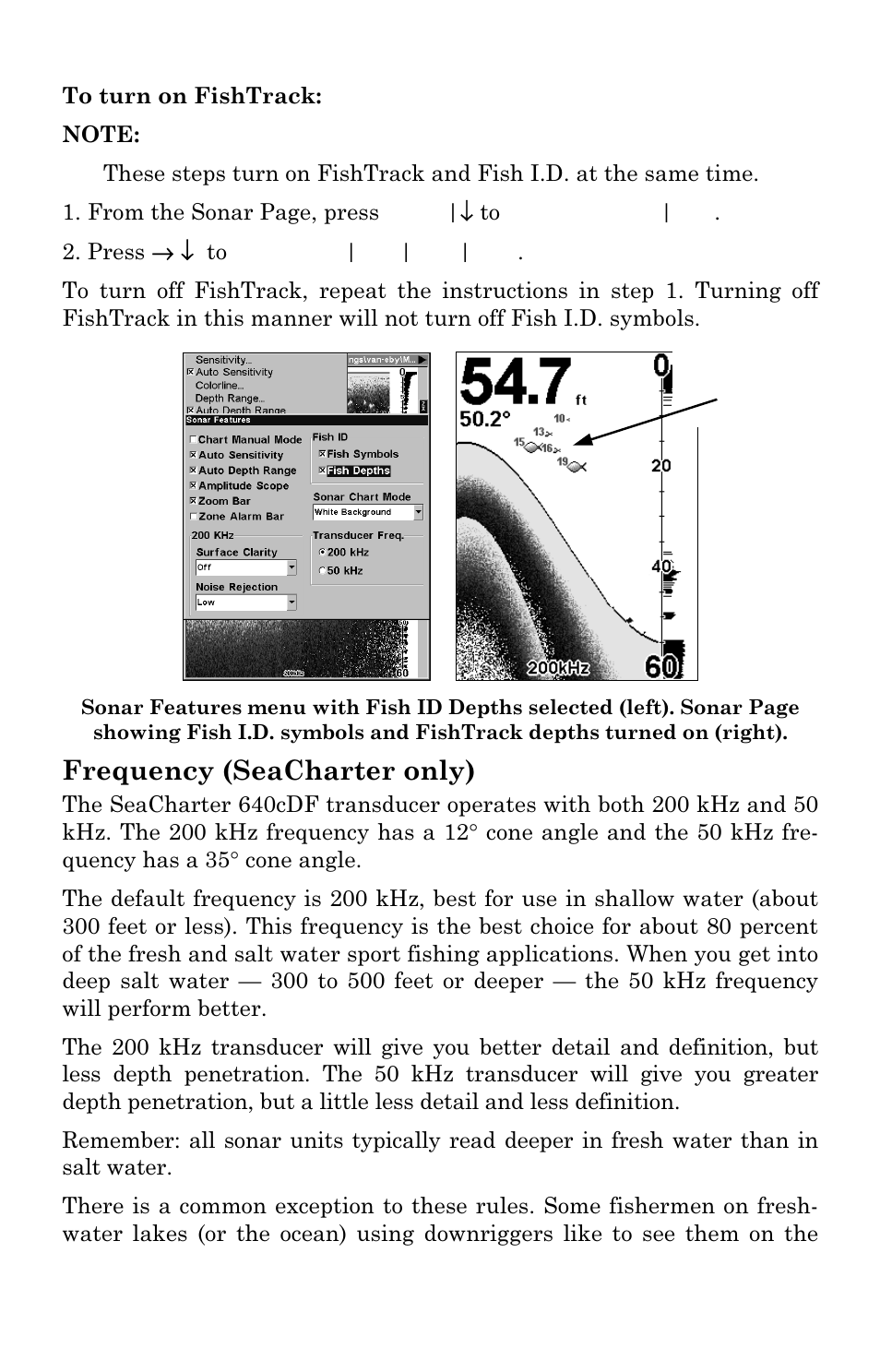 Frequency (seacharter only) | Eagle Electronics FishElite User Manual | Page 72 / 196