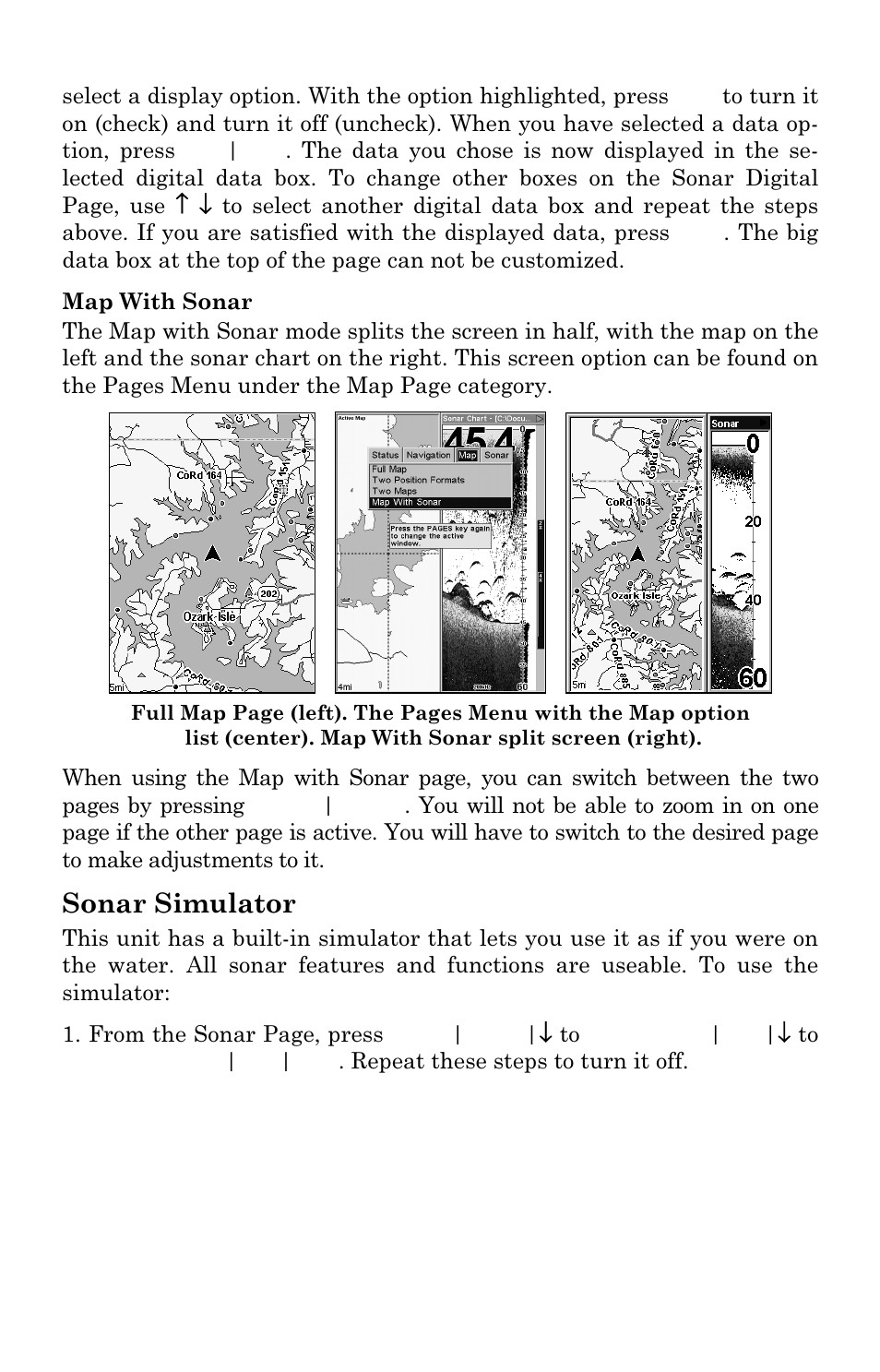 Sonar simulator | Eagle Electronics FishElite User Manual | Page 86 / 196