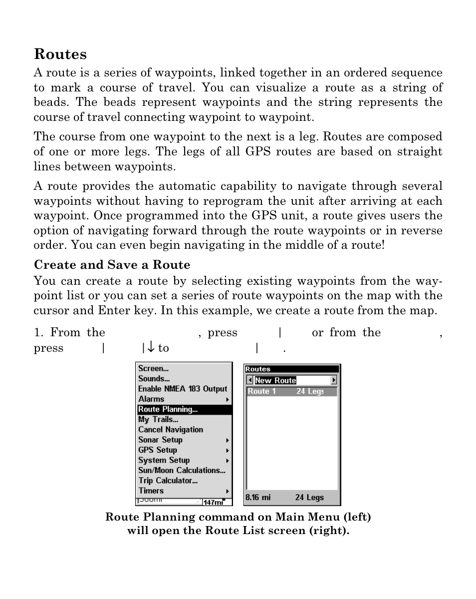 Routes | Eagle Electronics Cuda 250i User Manual | Page 127 / 172