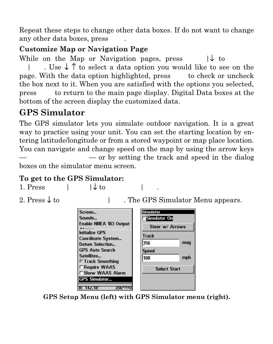 Gps simulator | Eagle Electronics Cuda 250i User Manual | Page 146 / 172