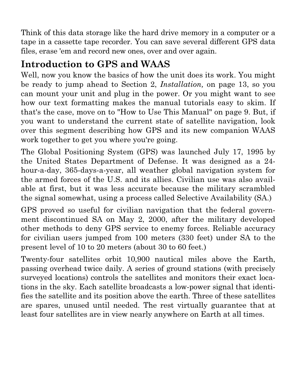 Introduction to gps and waas | Eagle Electronics Cuda 250i User Manual | Page 15 / 172