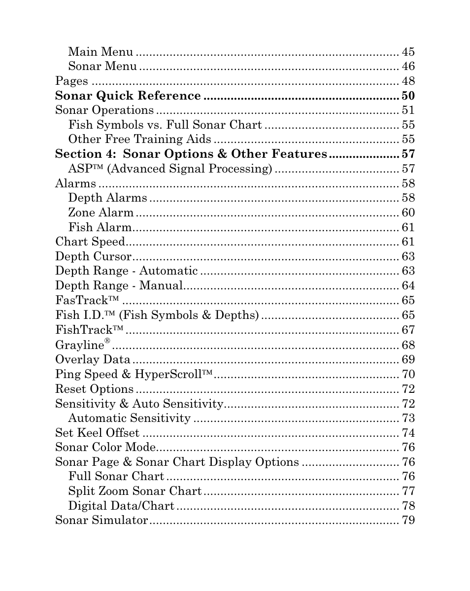 Eagle Electronics Cuda 250i User Manual | Page 4 / 172