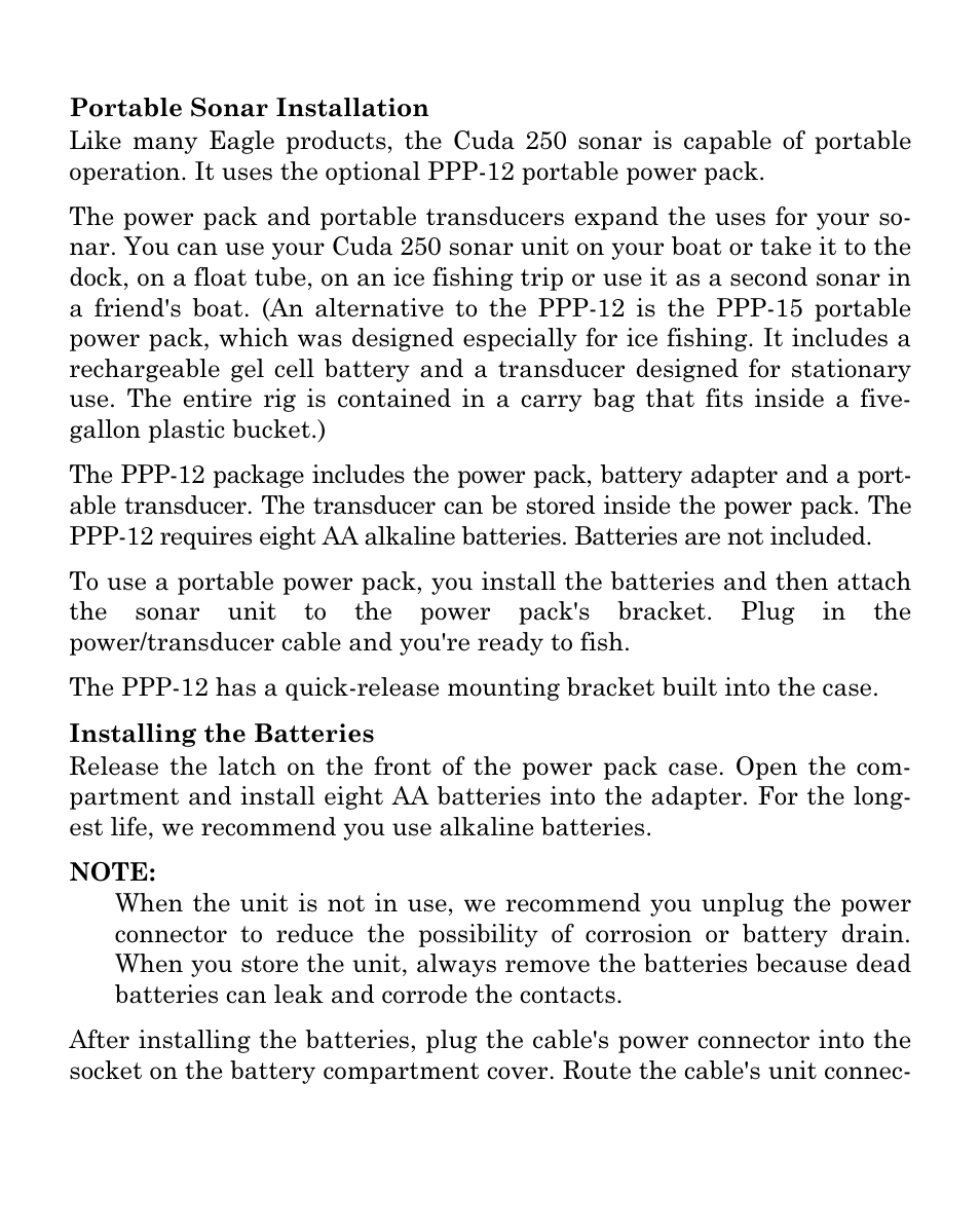 Eagle Electronics Cuda 250i User Manual | Page 46 / 172