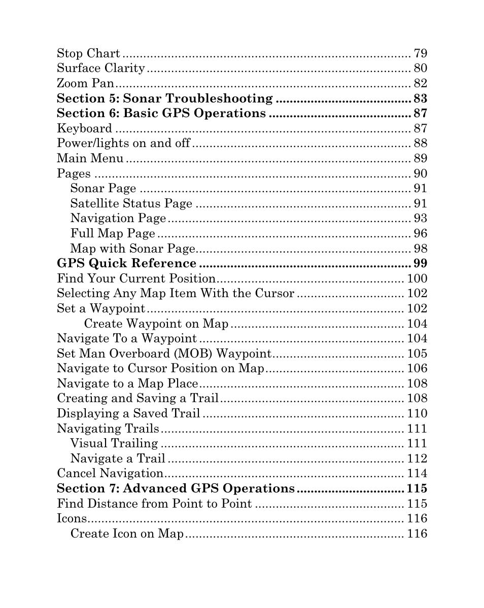 Eagle Electronics Cuda 250i User Manual | Page 5 / 172