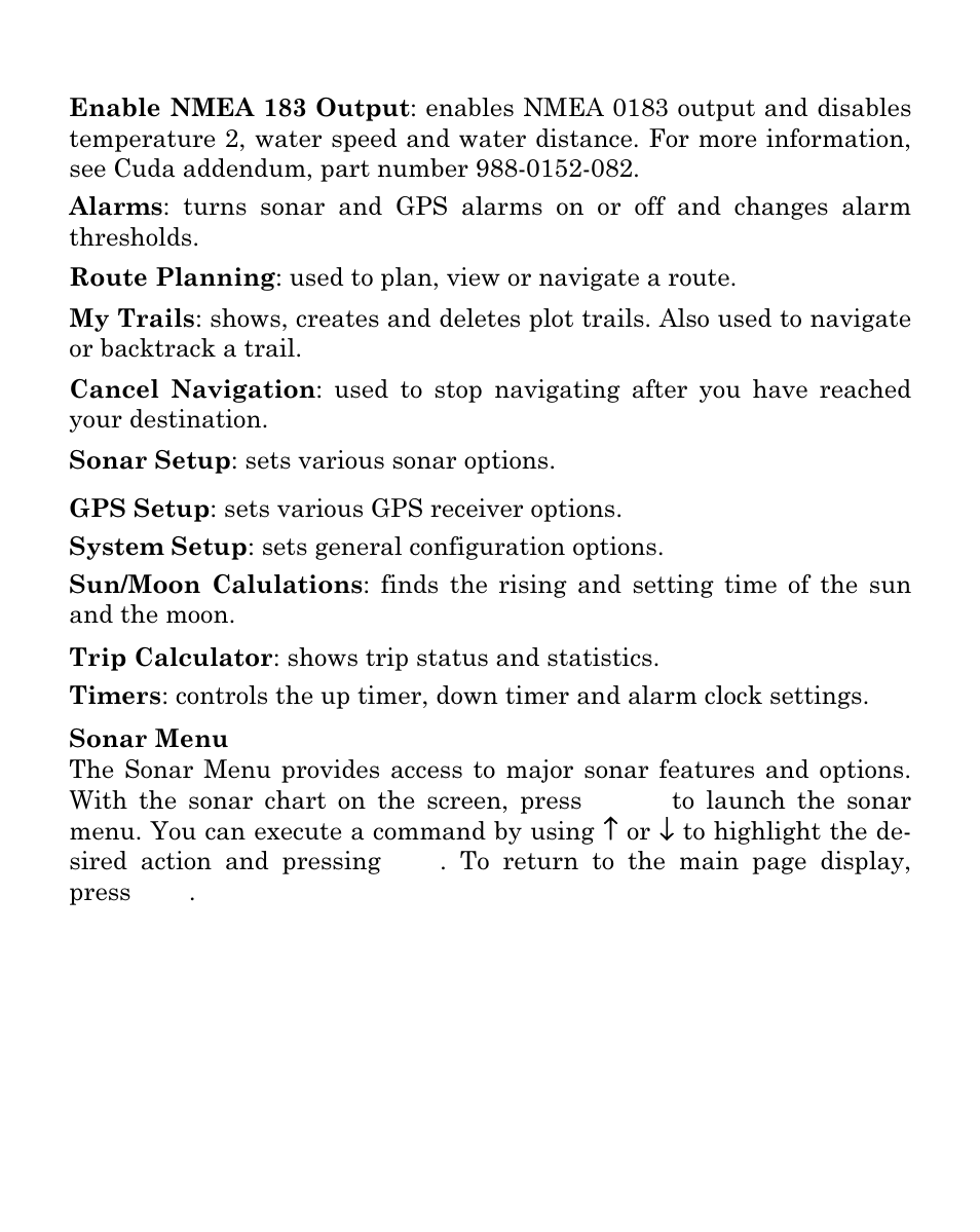 Eagle Electronics Cuda 250i User Manual | Page 54 / 172