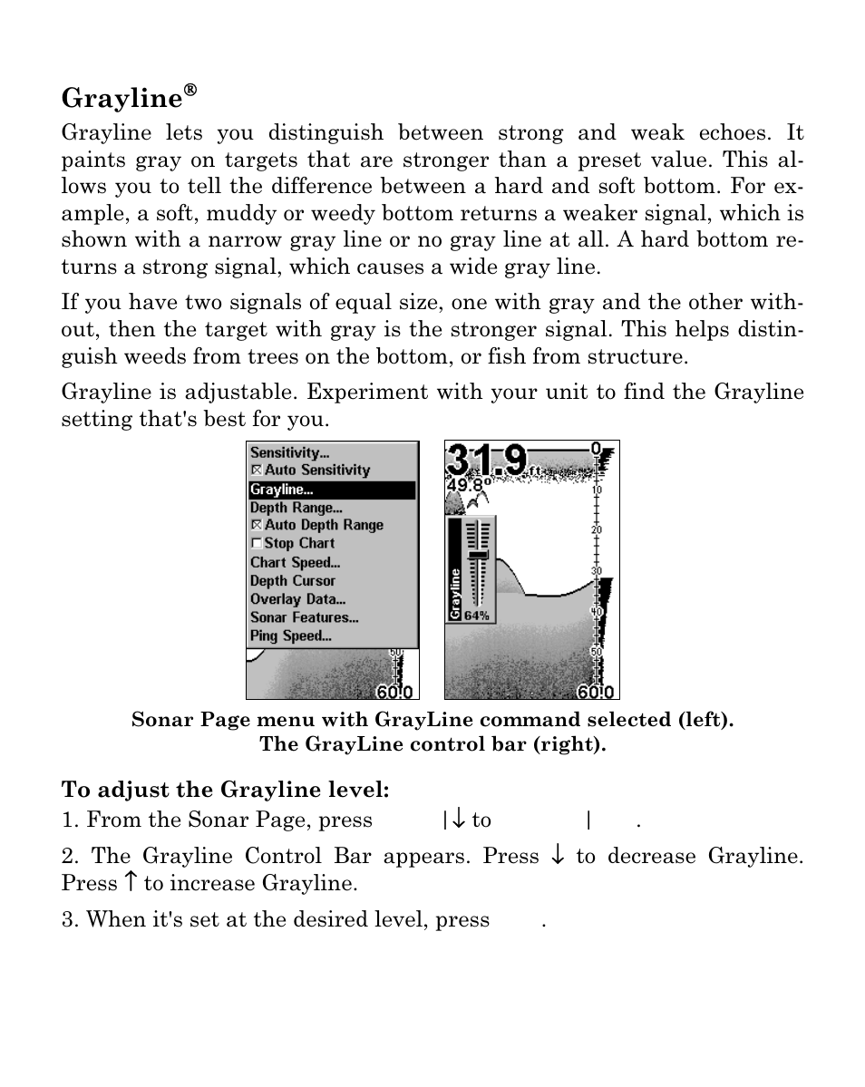 Grayline | Eagle Electronics Cuda 250i User Manual | Page 76 / 172