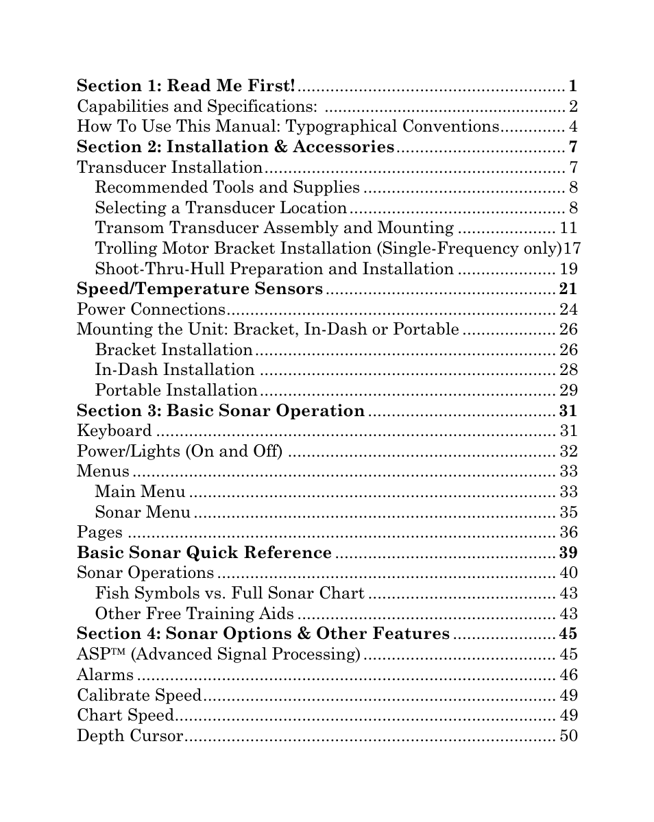 Eagle Electronics FISHMARK 320 User Manual | Page 3 / 92