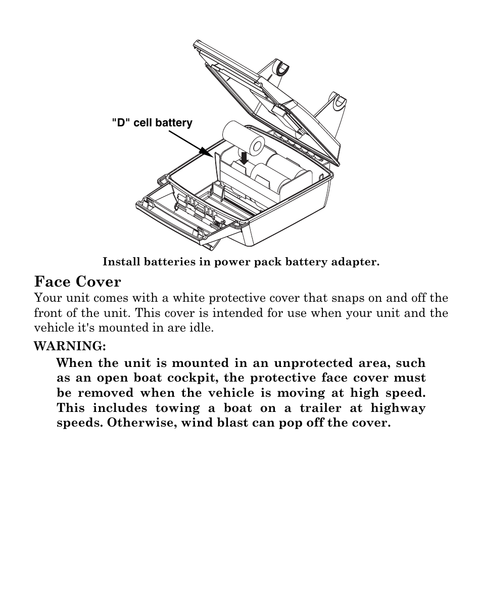 Face cover | Eagle Electronics FISHMARK 320 User Manual | Page 34 / 92