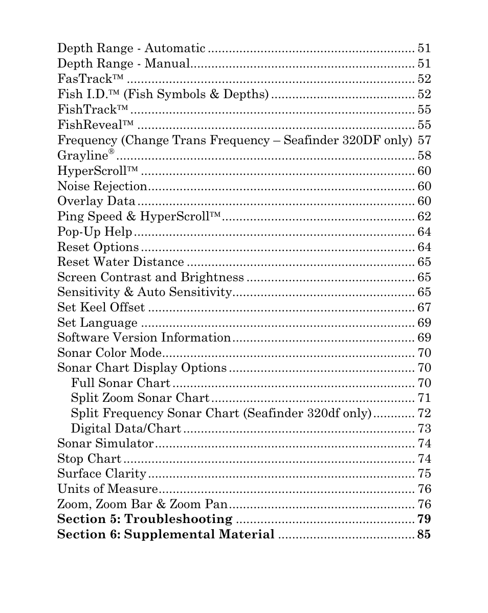 Eagle Electronics FISHMARK 320 User Manual | Page 4 / 92