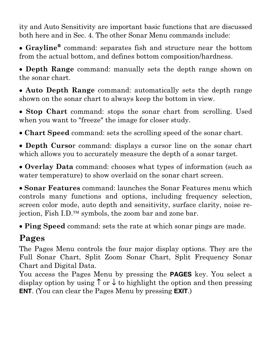 Pages | Eagle Electronics FISHMARK 320 User Manual | Page 40 / 92