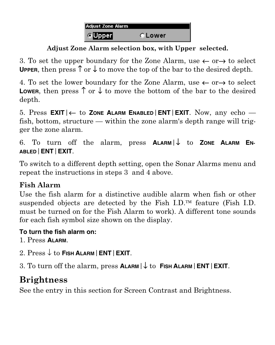 Brightness | Eagle Electronics FISHMARK 320 User Manual | Page 52 / 92