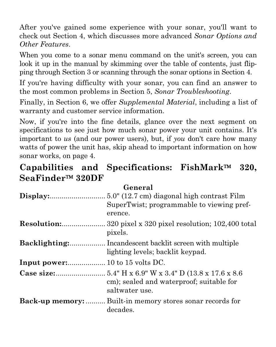 Eagle Electronics FISHMARK 320 User Manual | Page 6 / 92