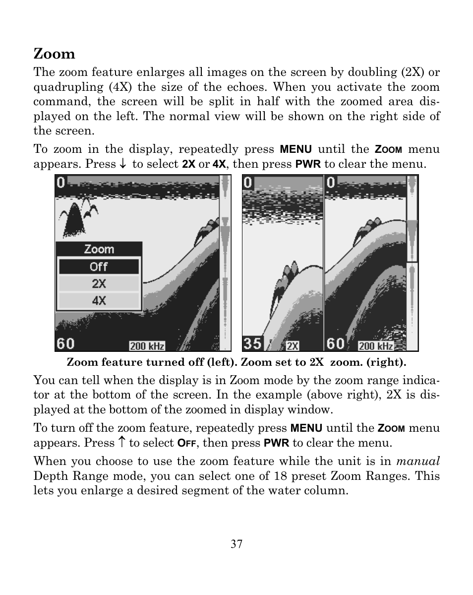 Zoom | Eagle Electronics SeaFinder 250 DF User Manual | Page 41 / 72