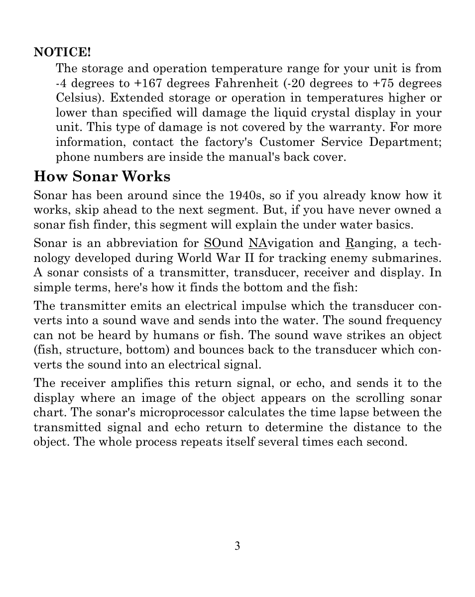 How sonar works | Eagle Electronics SeaFinder 250 DF User Manual | Page 7 / 72