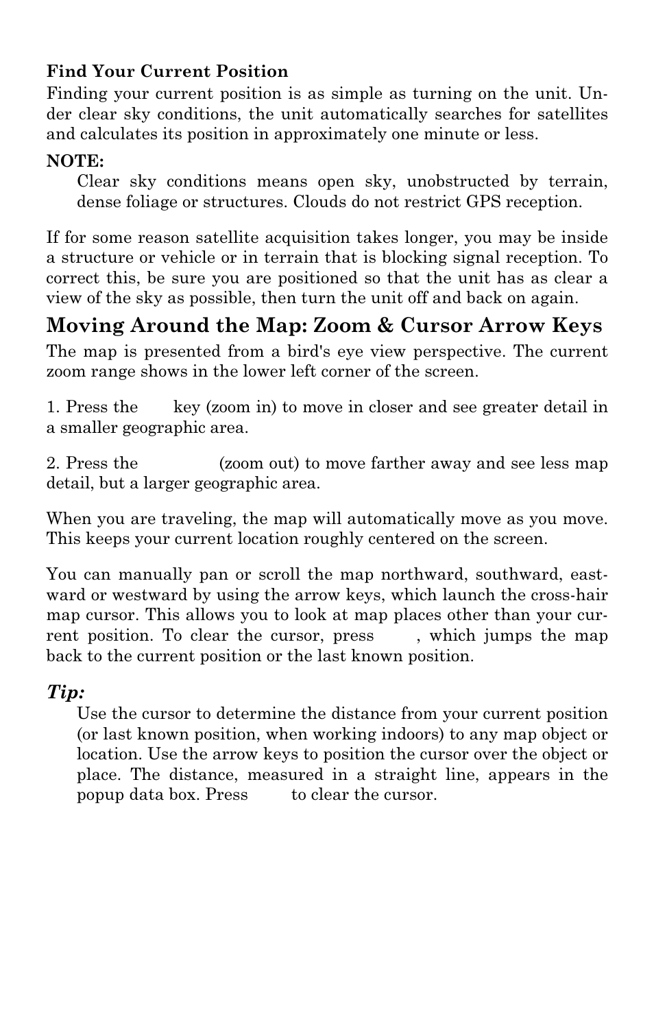 Moving around the map: zoom & cursor arrow keys | Eagle Electronics FishElite 642c User Manual | Page 107 / 196