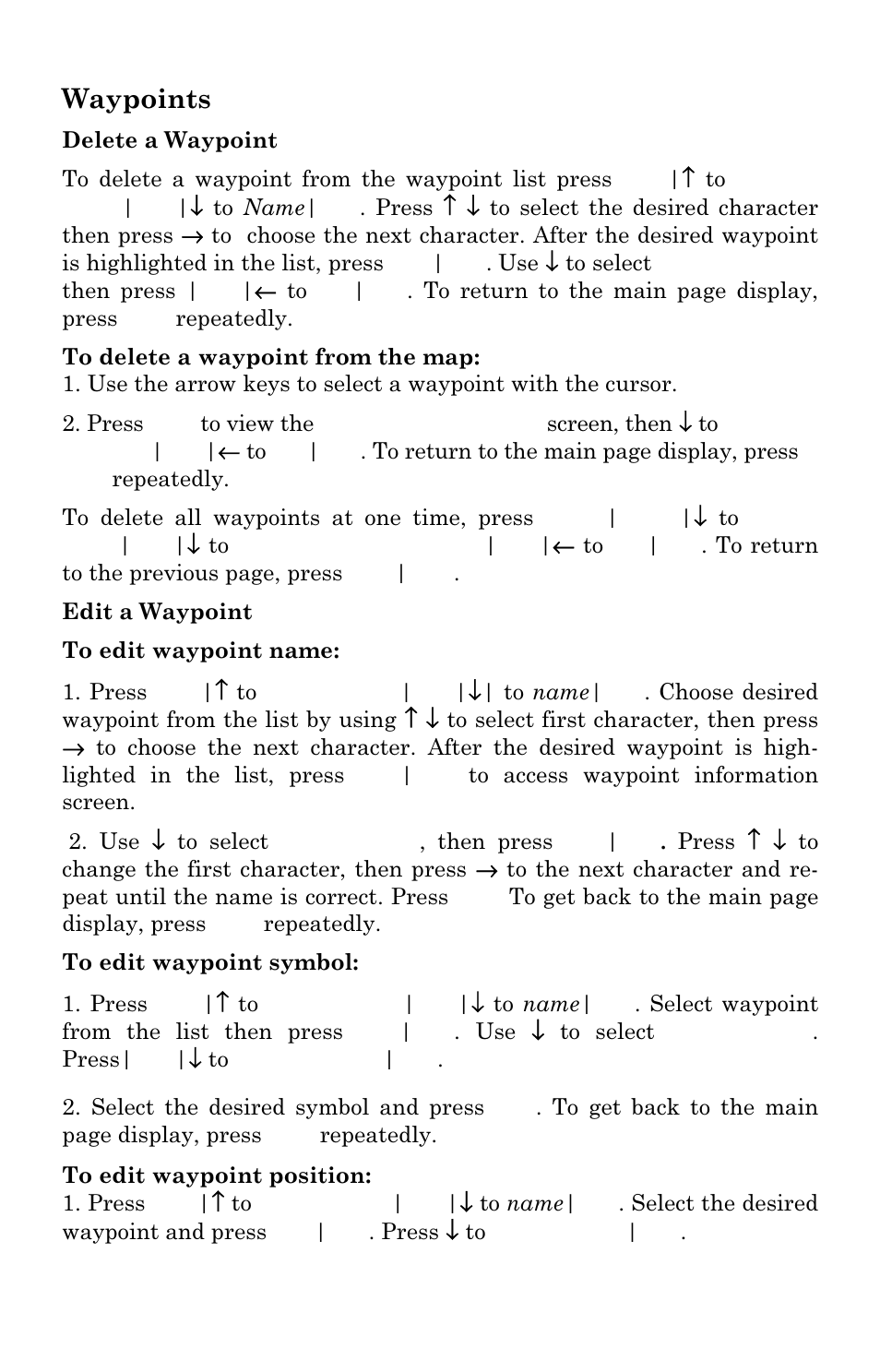 Waypoints | Eagle Electronics FishElite 642c User Manual | Page 135 / 196