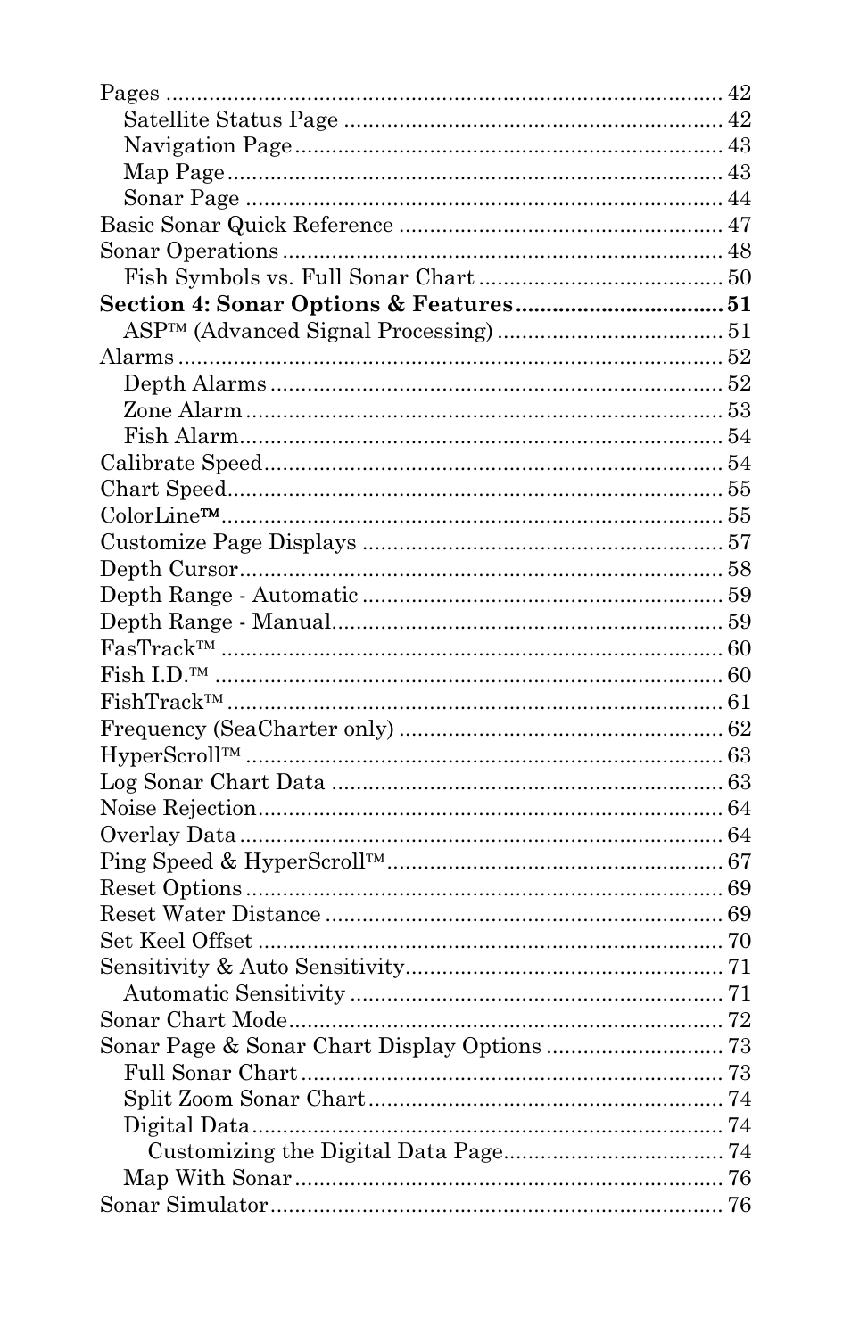 Eagle Electronics FishElite 642c User Manual | Page 4 / 196