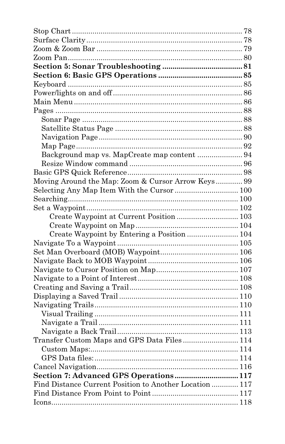 Eagle Electronics FishElite 642c User Manual | Page 5 / 196