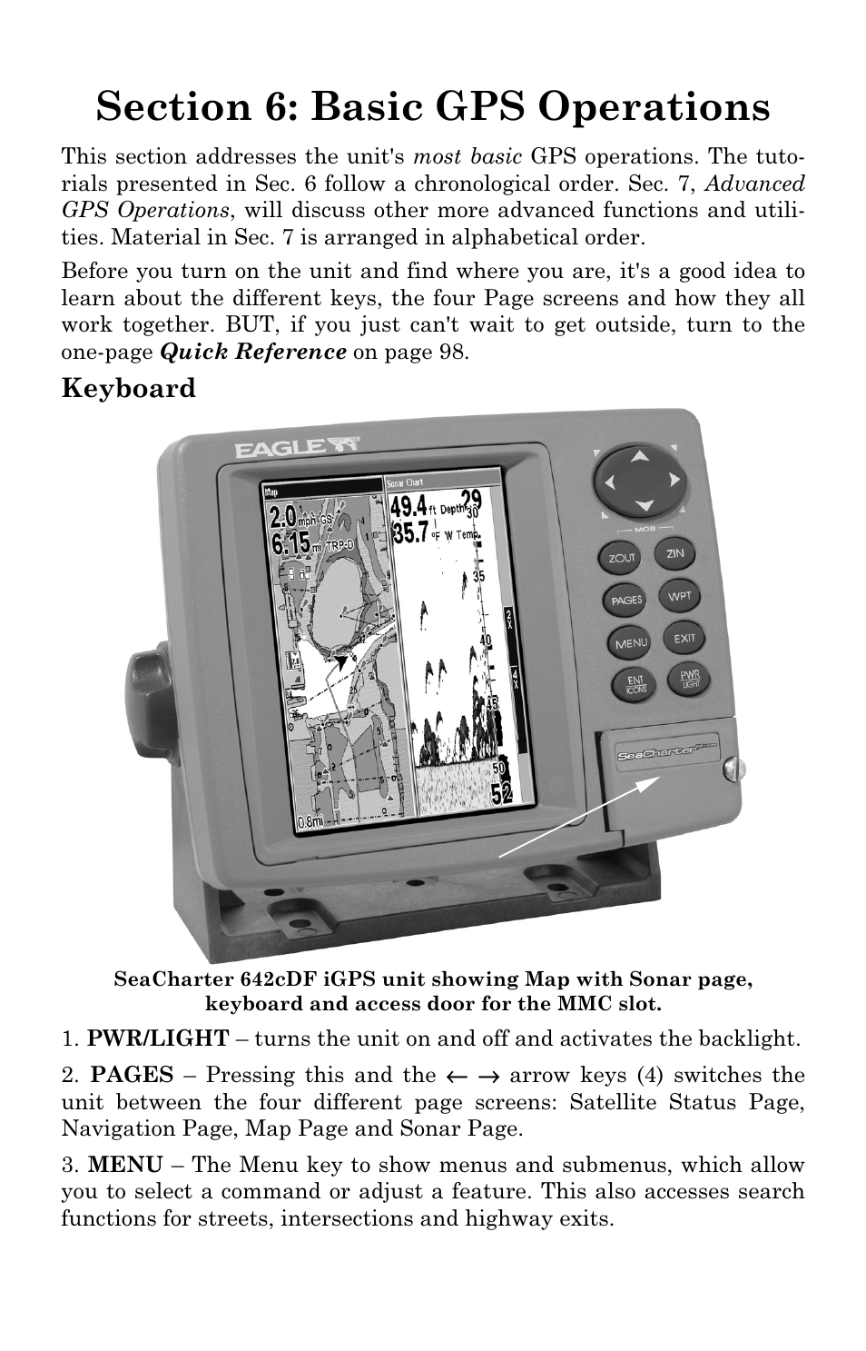 Keyboard | Eagle Electronics FishElite 642c User Manual | Page 93 / 196