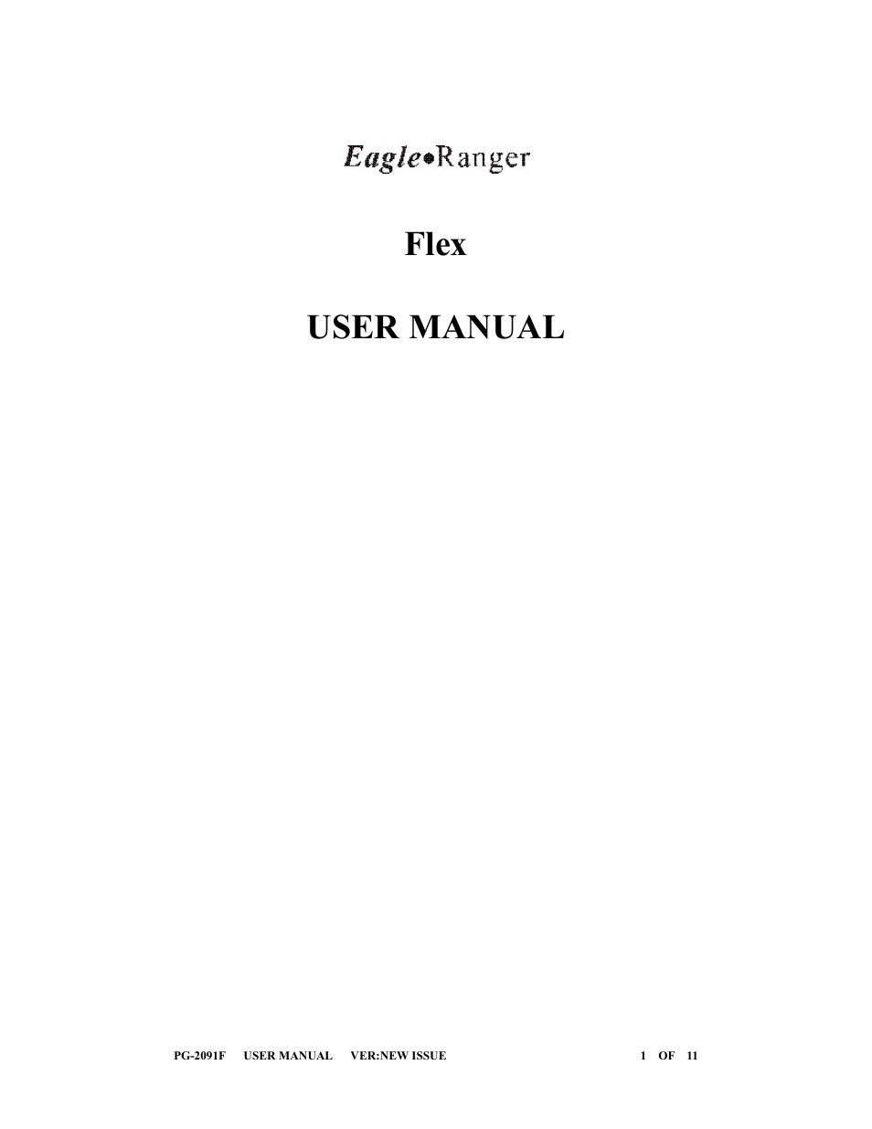 Motorola Eagle Ranger Flex User Manual | 11 pages