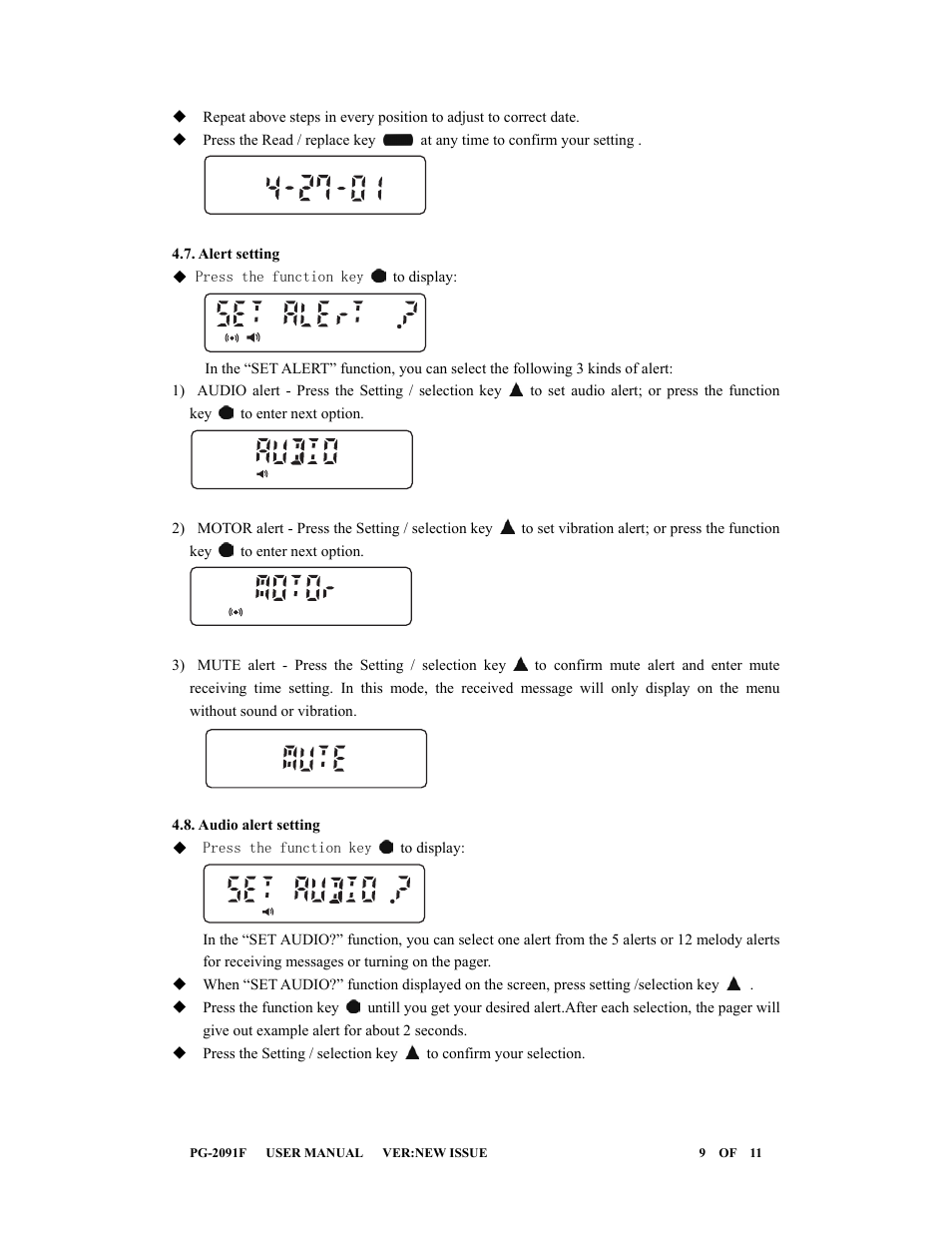 Motorola Eagle Ranger Flex User Manual | Page 9 / 11