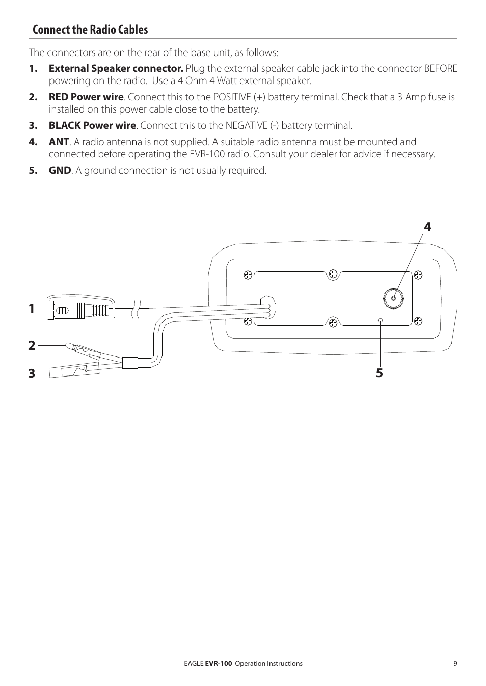 Eagle Electronics EVR-100 User Manual | Page 9 / 32