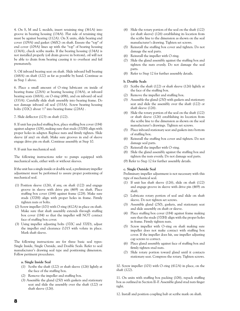 Eagle Pump & Compressor A100 ANSI PUMPS User Manual | Page 8 / 16