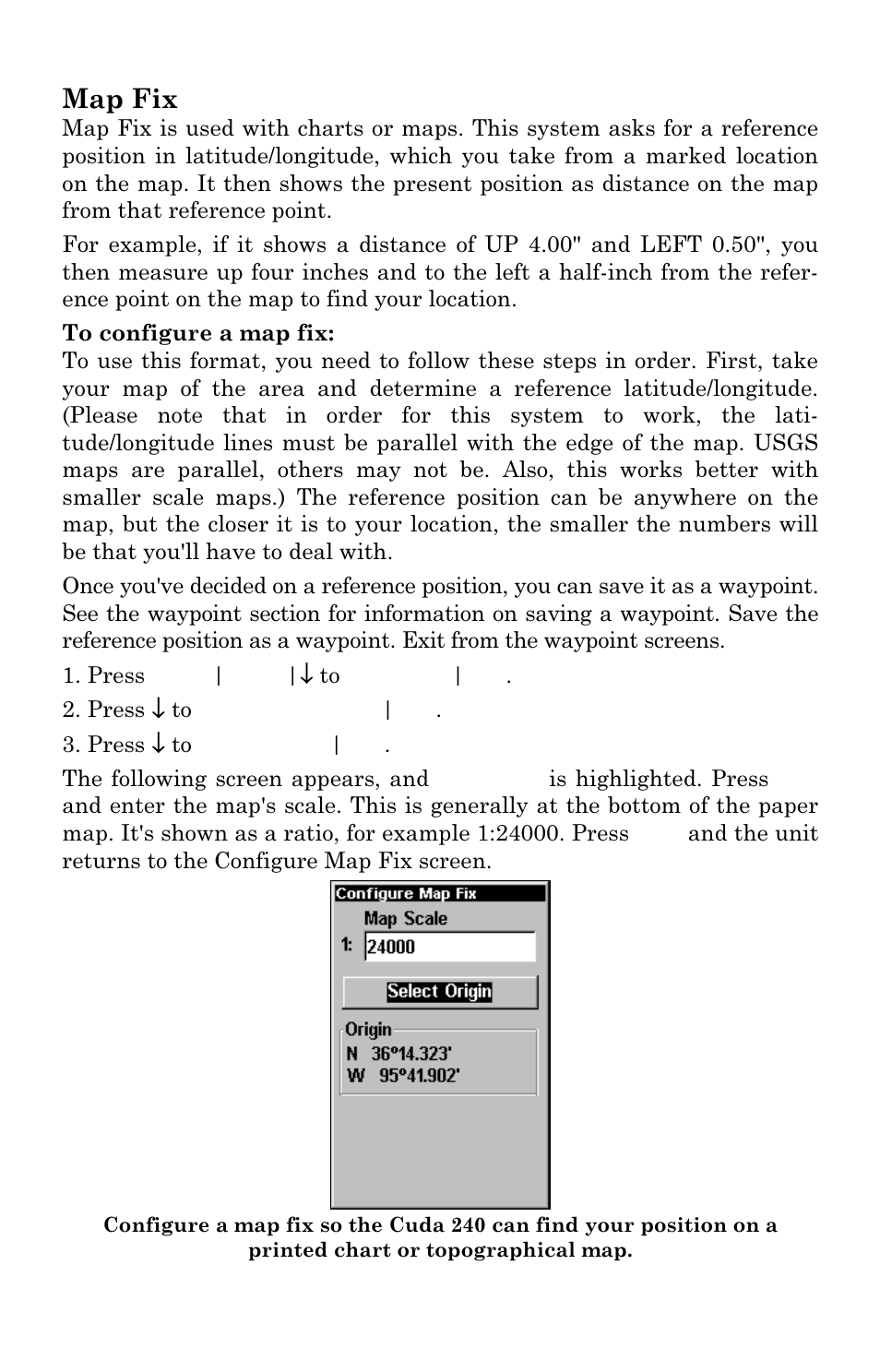 Map fix | Eagle Electronics Cuda 240 S/GPS User Manual | Page 115 / 140