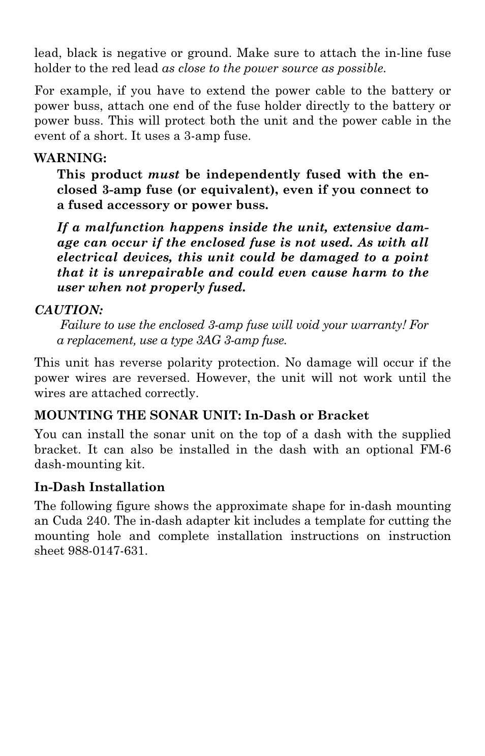 Eagle Electronics Cuda 240 S/GPS User Manual | Page 29 / 140