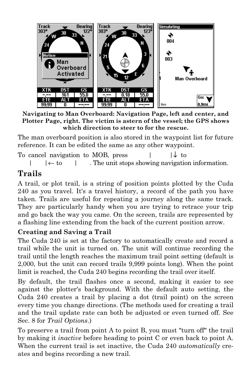 Trails | Eagle Electronics Cuda 240 S/GPS User Manual | Page 96 / 140