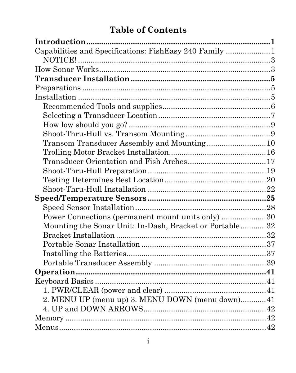 Eagle Electronics FISHEASY 240 User Manual | Page 3 / 92