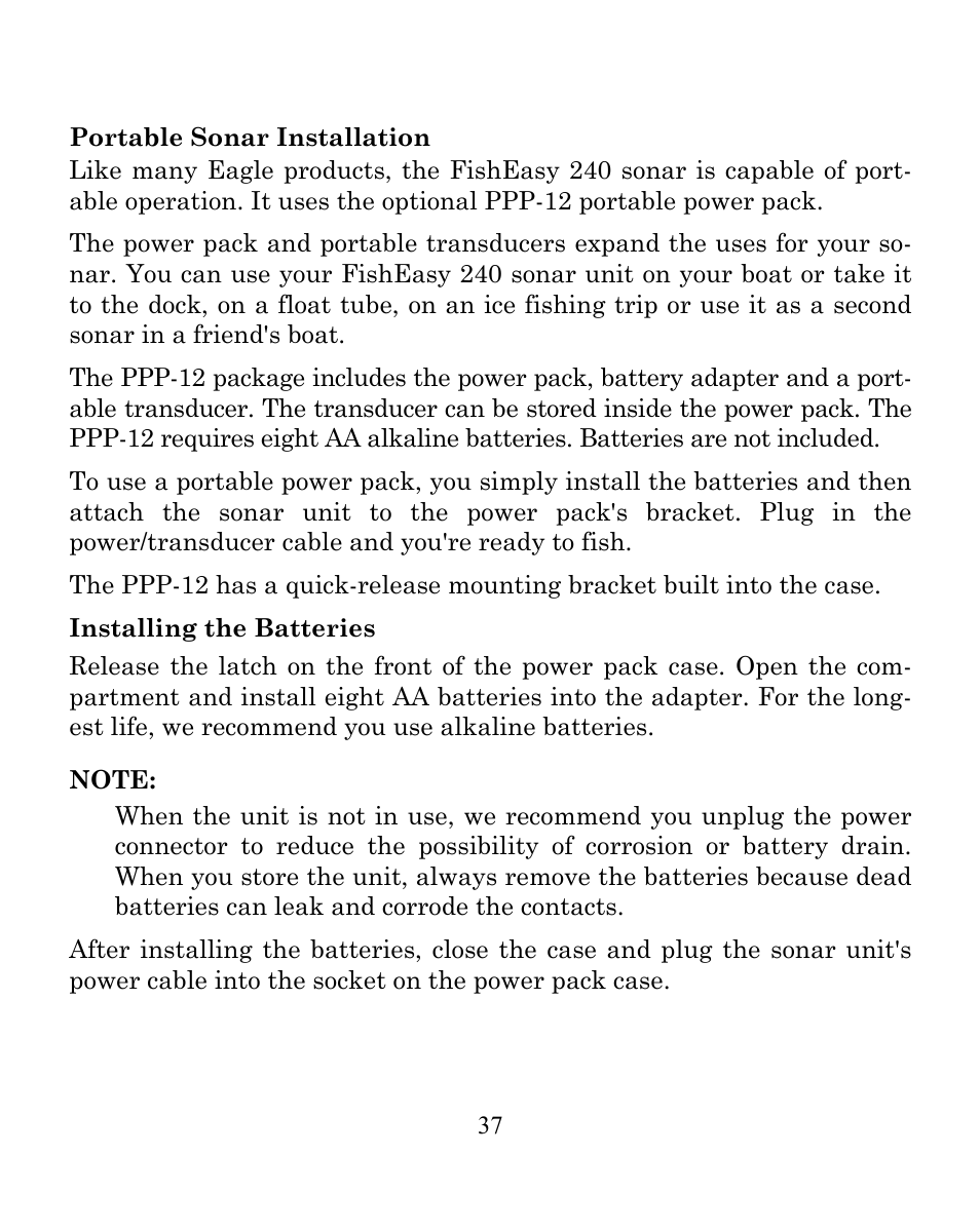 Eagle Electronics FISHEASY 240 User Manual | Page 43 / 92