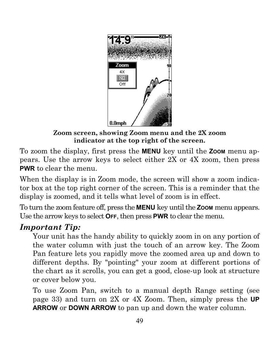 Important tip | Eagle Electronics FISHEASY 240 User Manual | Page 55 / 92