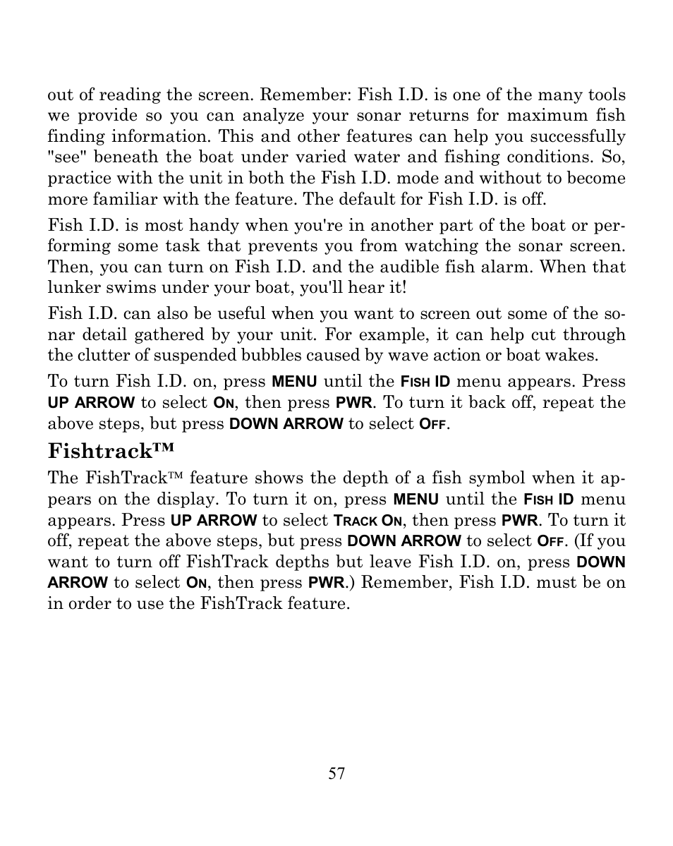 Fishtrack | Eagle Electronics FISHEASY 240 User Manual | Page 63 / 92