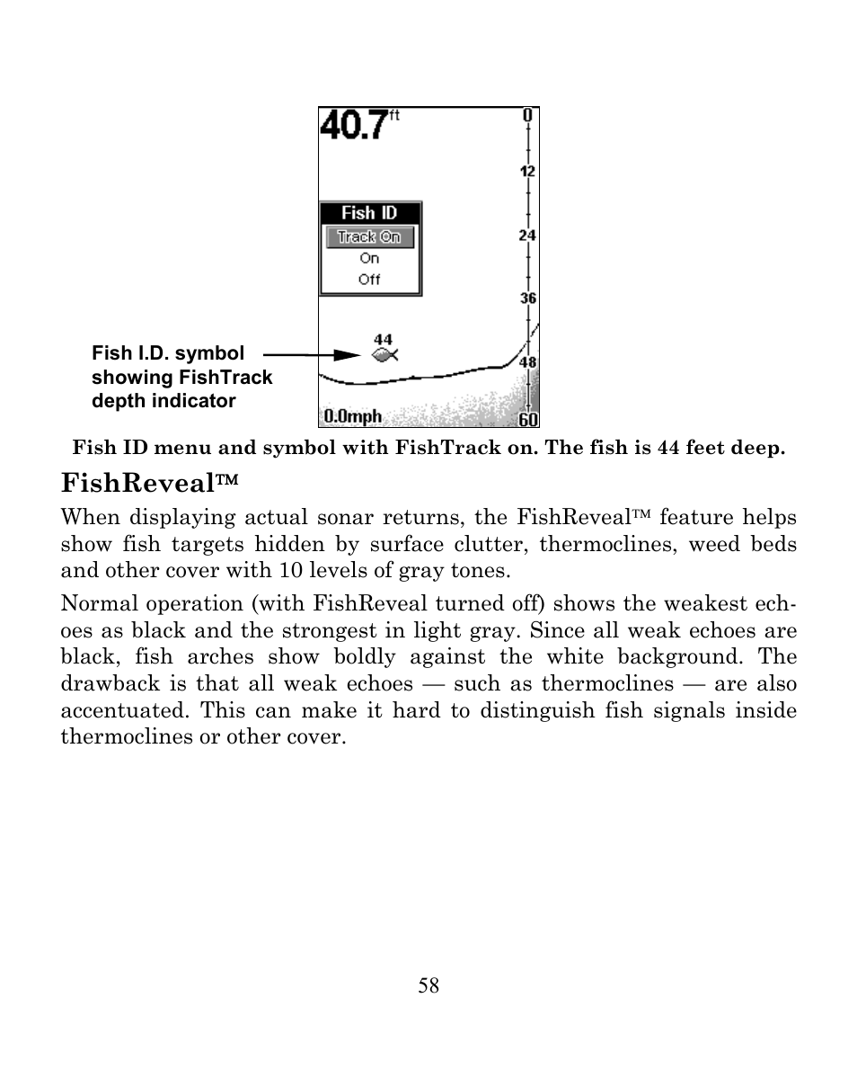 Fishreveal | Eagle Electronics FISHEASY 240 User Manual | Page 64 / 92