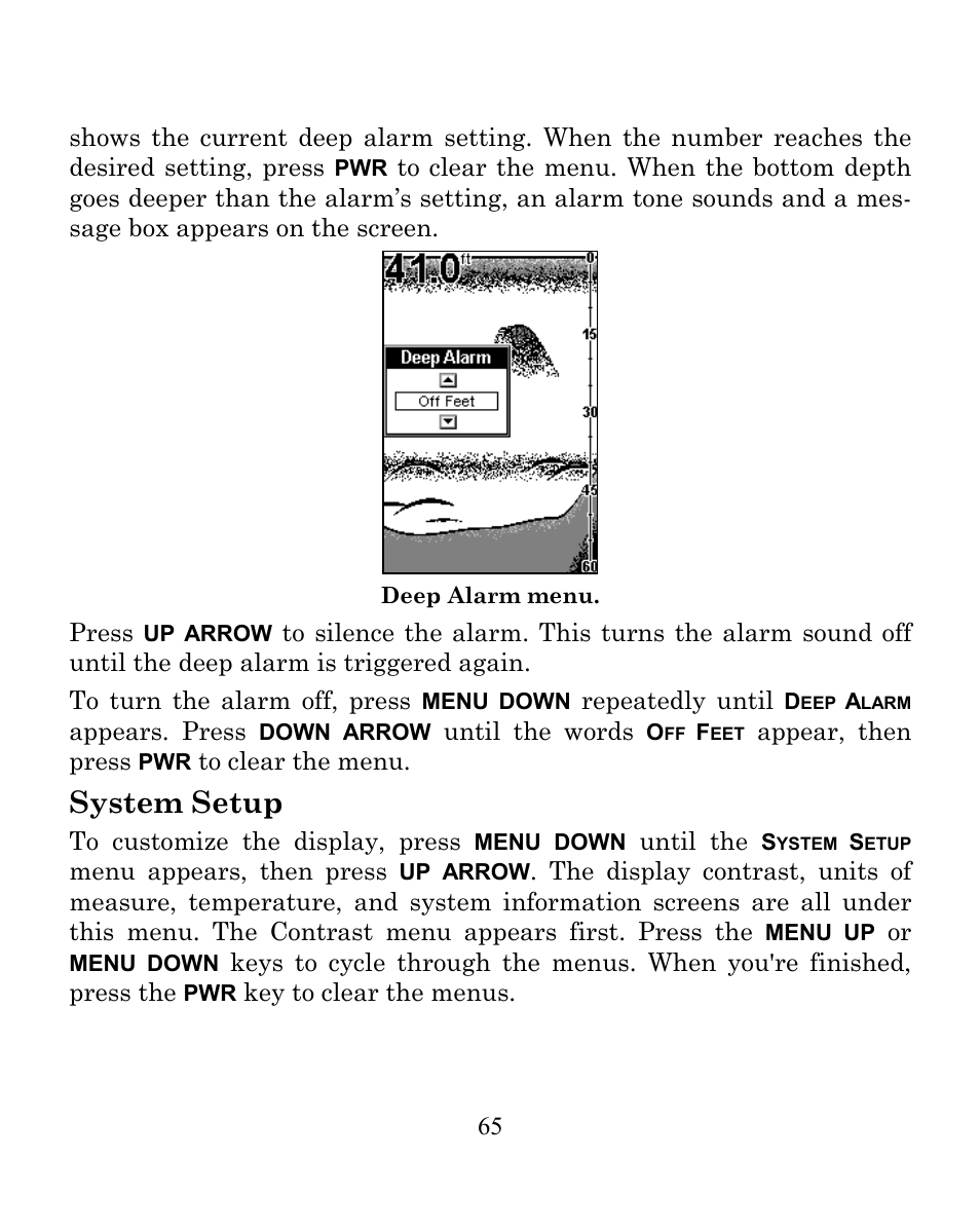 System setup | Eagle Electronics FISHEASY 240 User Manual | Page 71 / 92