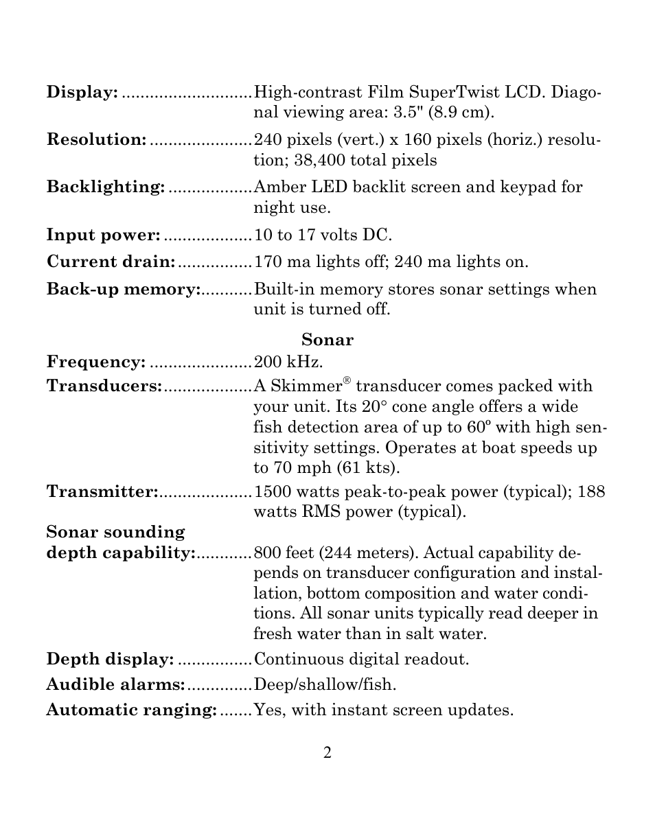 Eagle Electronics FISHEASY 240 User Manual | Page 8 / 92