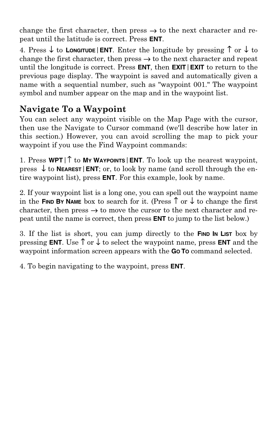 Navigate to a waypoint | Eagle Electronics FishElite User Manual | Page 119 / 204